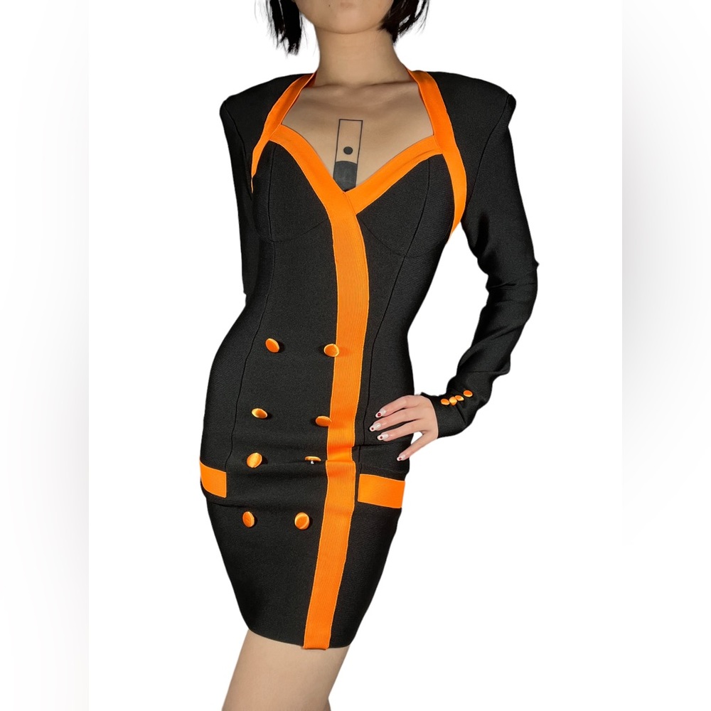 Lack Orange Bondage Dress
